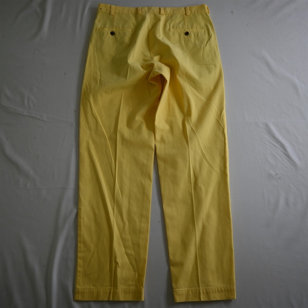 Brooks Brothers 34x32 Yellow 100% Cotton Flat Front 346 Mens Chino Pants - Picture 9 of 9